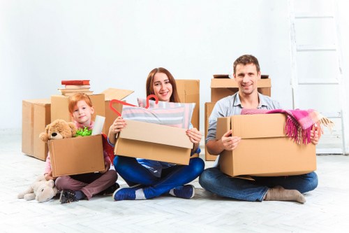 Loading boxes and furniture for a local Eastbedfont move