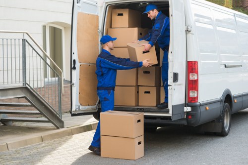 A local removals vehicle ready for a business relocation near Eastbedfont