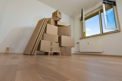 Local removal van team preparing for a move