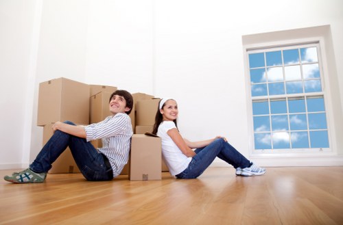Careful loading of household items for transport