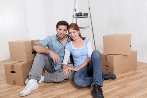 Charity-bound donated furniture and household goods from an East Bedfont removal
